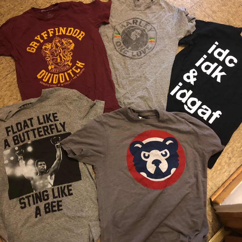 A bundle of shirts ..